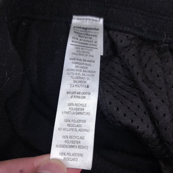 Patagonia Pants Womens Small Black Micro D Fleece Joggers Comfy Mid Rise Lounge - Picture 7 of 8